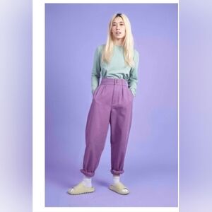 Lucy & Yak Organic Cotton Twill Addison Jeans in Grape Size 32 x 30